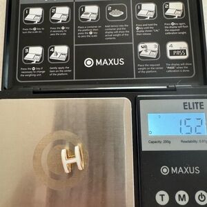 18k real gold H logo